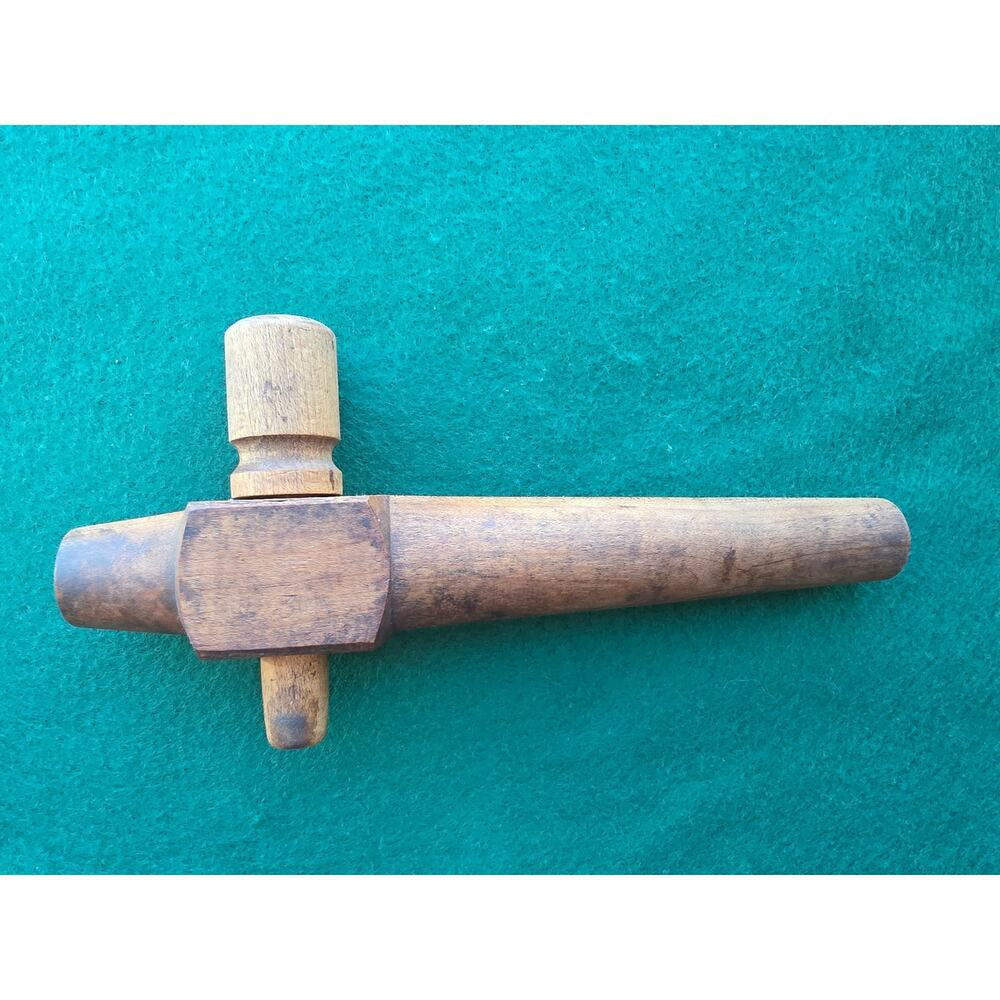 Antique Wood Wooden Beer Whiskey Barrel Tap Spigot Spout W/O Handle Keg Bung